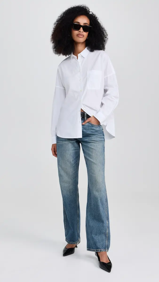 Alex Mill Jo Shirt in Paper Poplin White | Thumbnail 5 Alex Mill Jo Shirt in Paper Poplin White | Thumbnail 5