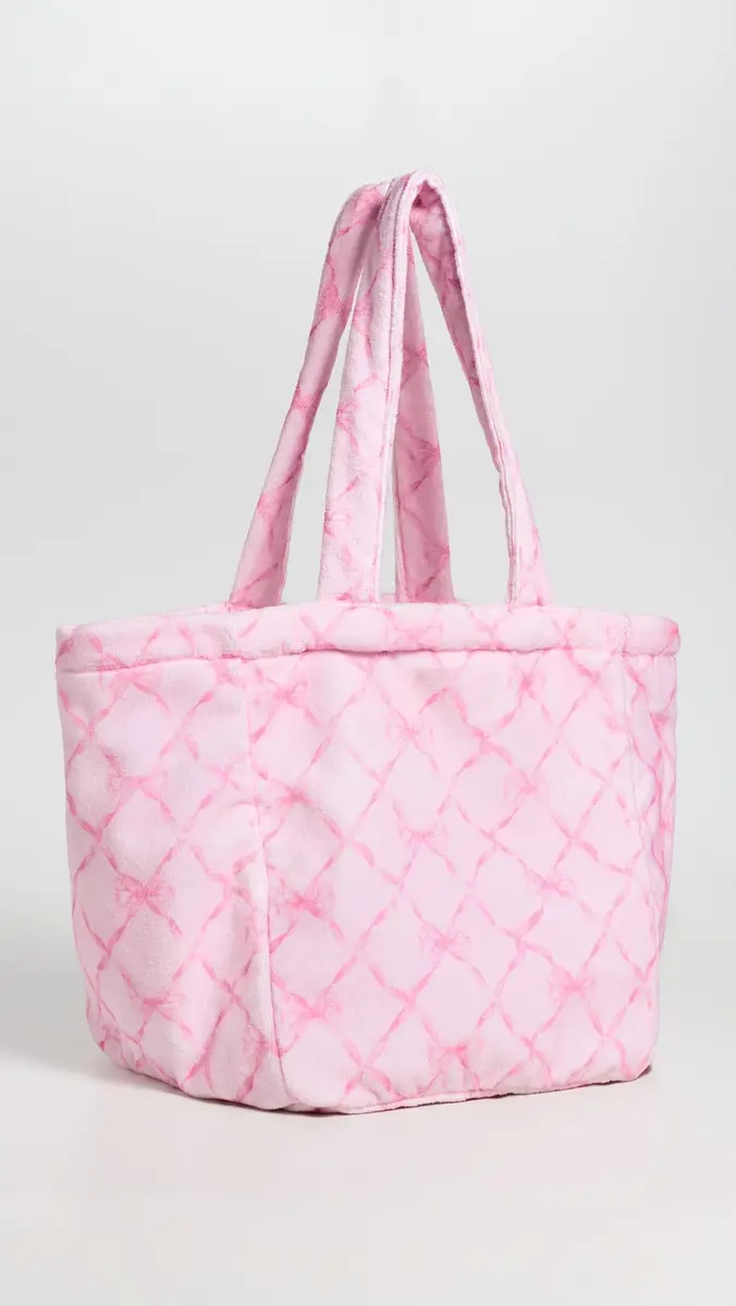 LoveShackFancy Rosaline Tote Bag Pink Peppermint One Size | Thumbnail 4