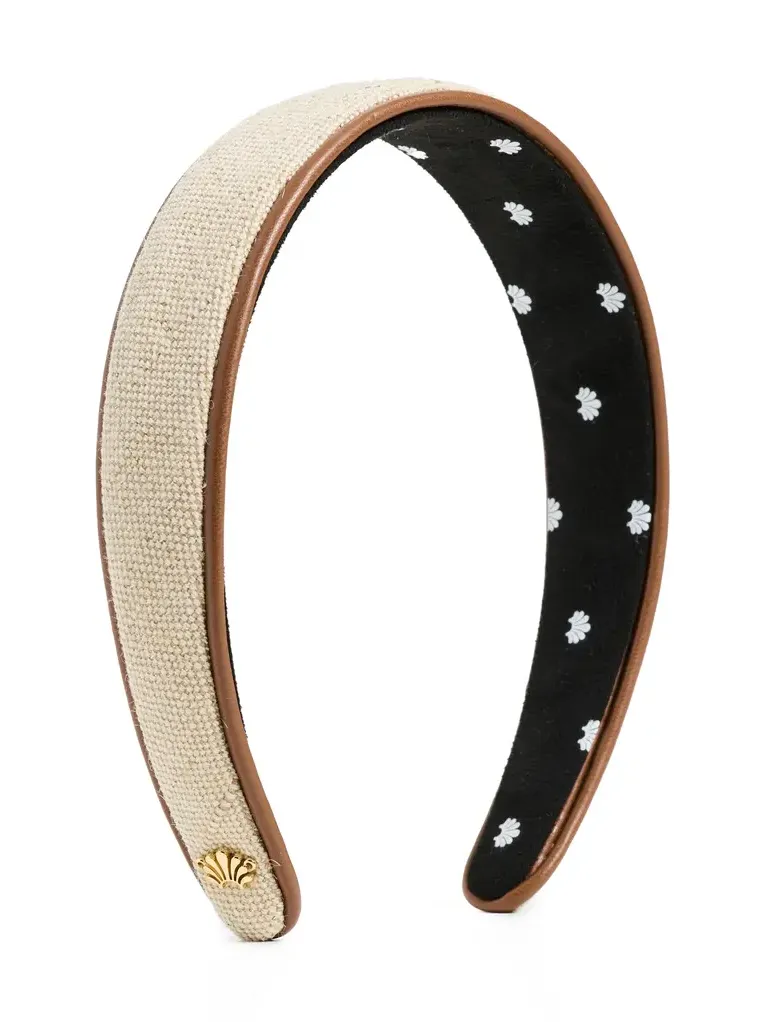 Bessette Faux Leather Trim Headband Bessette Faux Leather Trim Headband