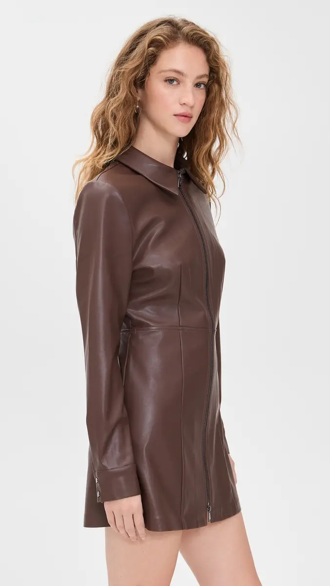 LE BOP Sloane Faux Leather Dress | Thumbnail 4