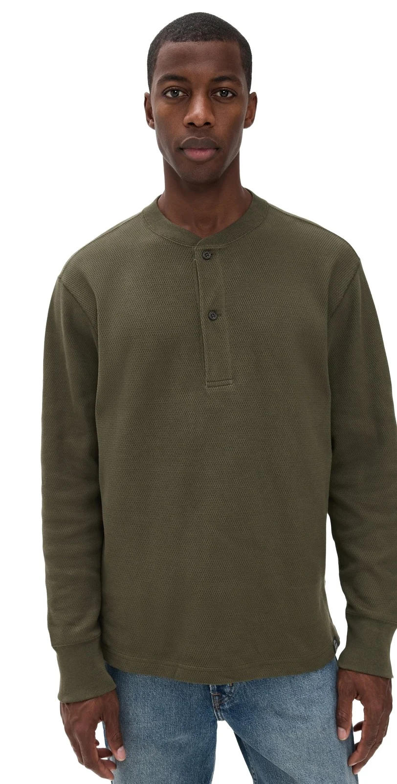 Waffle Knit Henley Top Waffle Knit Henley Top