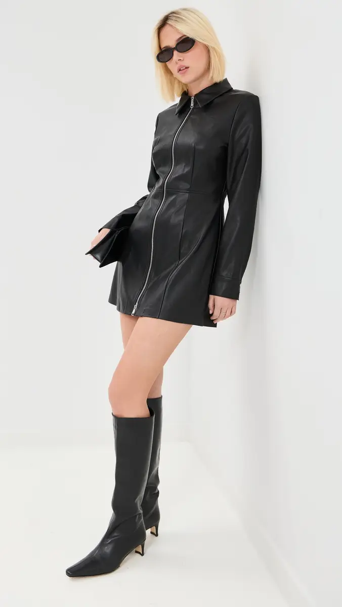 LE BOP Sloane Faux Leather Dress | Thumbnail 5 LE BOP Sloane Faux Leather Dress | Thumbnail 5