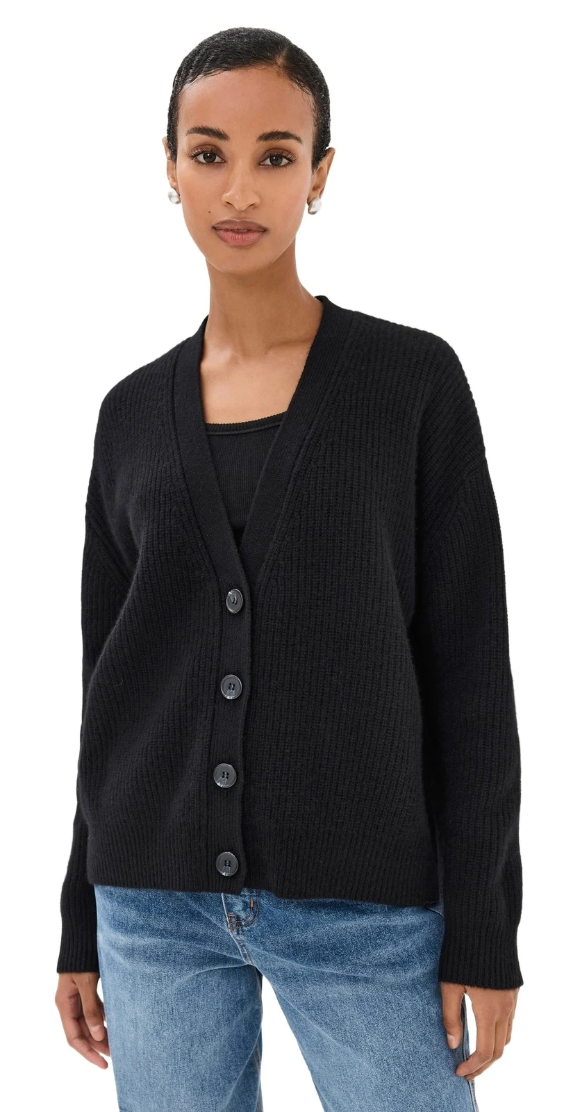 Cropped Cashmere Cocoon Cardigan