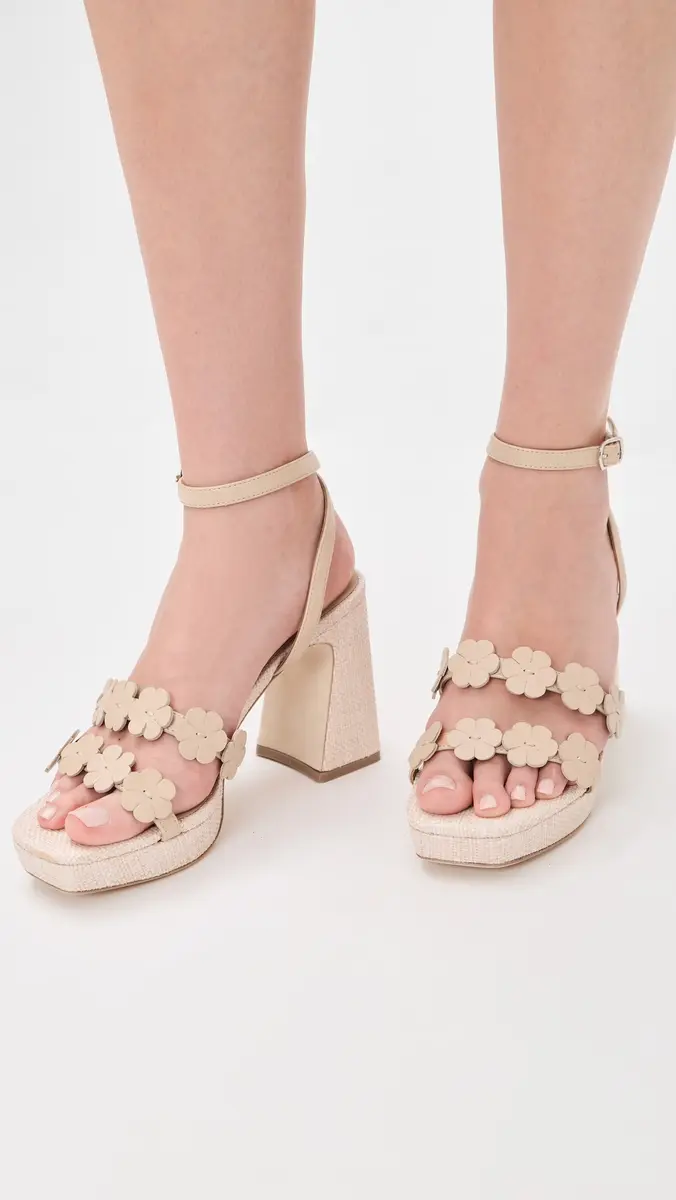 Badgley Mischka Waverly Platform Heels Nude Leather | Thumbnail 3 Badgley Mischka Waverly Platform Heels Nude Leather | Thumbnail 3