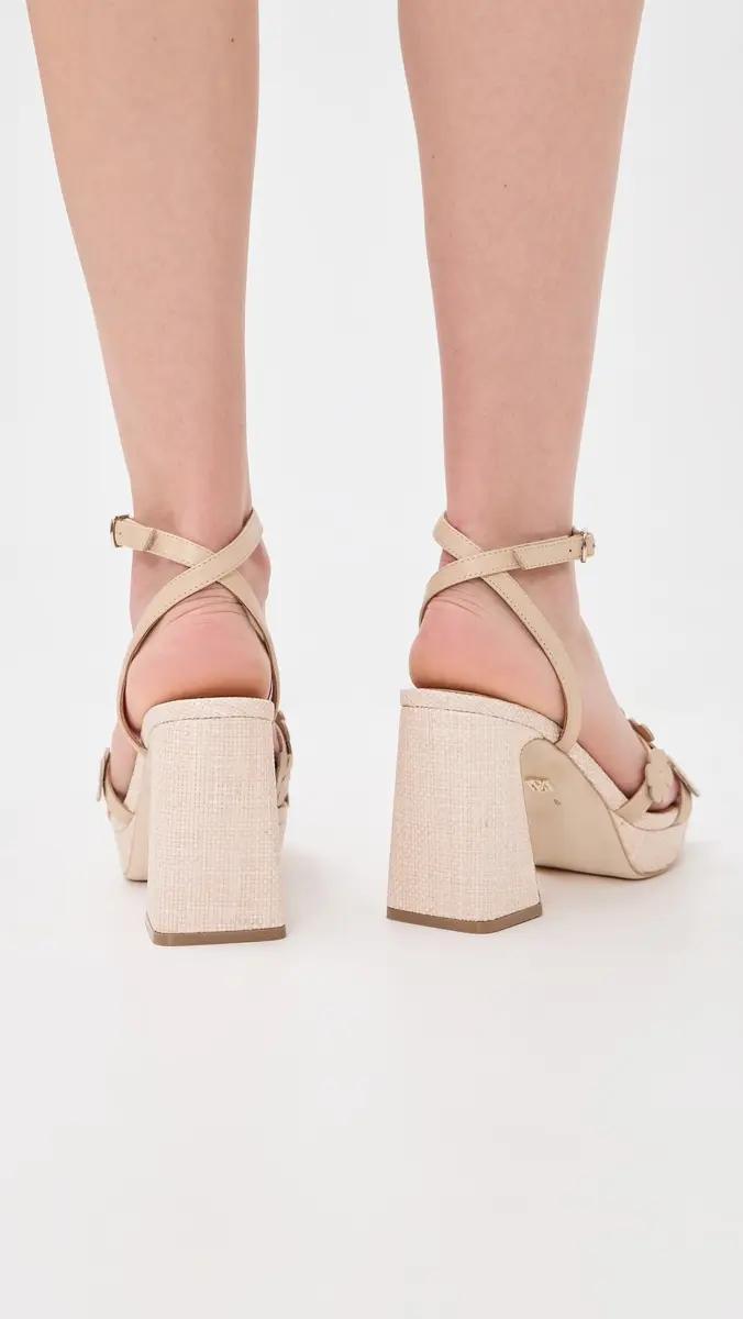 Badgley Mischka Waverly Platform Heels Nude Leather | Thumbnail 4 Badgley Mischka Waverly Platform Heels Nude Leather | Thumbnail 4