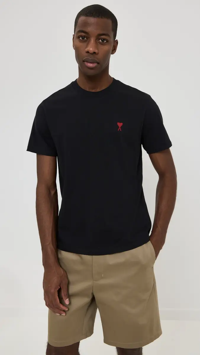 AMI ADC Classic Fit Red Logo Tee | Thumbnail 2