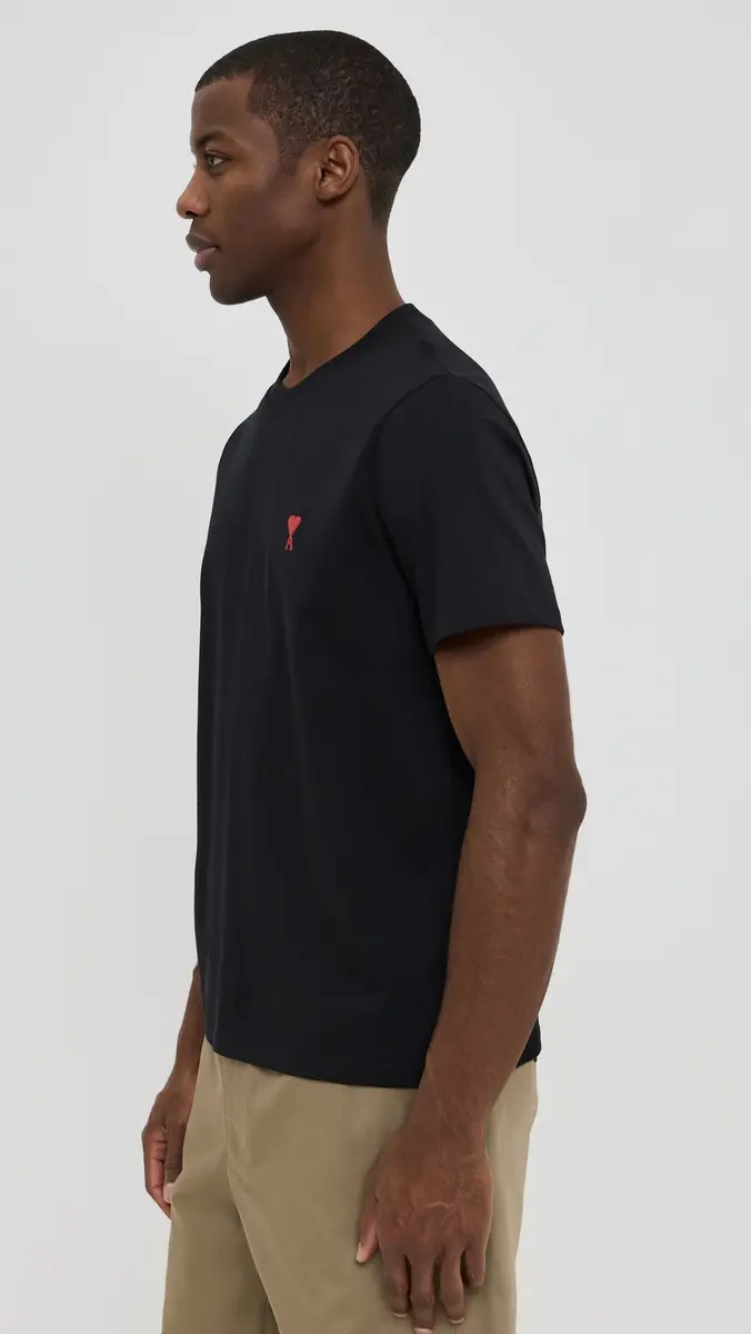 AMI ADC Classic Fit Red Logo Tee | Thumbnail 4