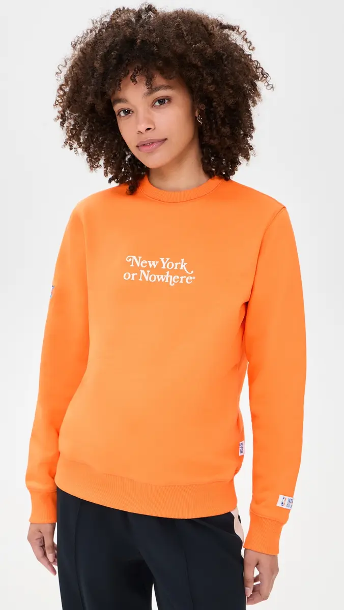 New York or Nowhere Knicks Classic Crewneck Sweatshirt Orange Garment Dyed | Thumbnail 2