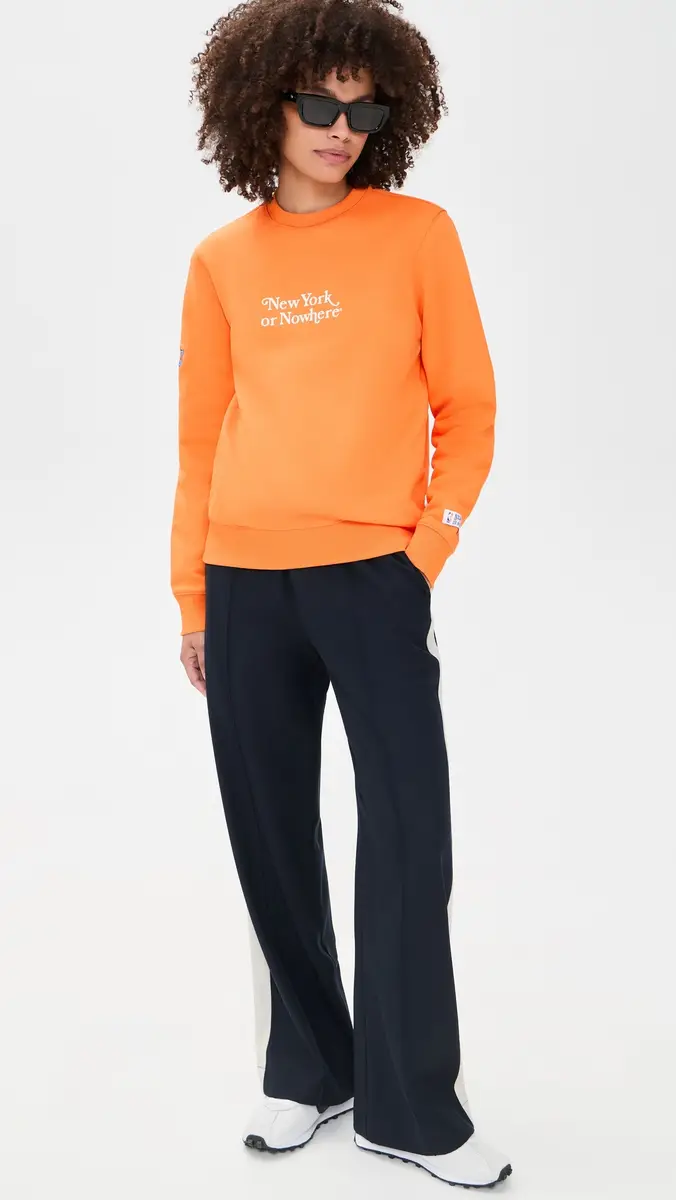 New York or Nowhere Knicks Classic Crewneck Sweatshirt Orange Garment Dyed | Thumbnail 5