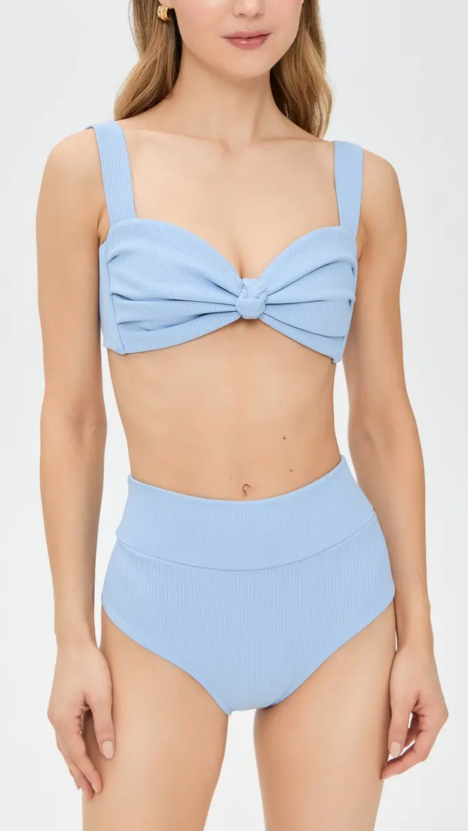 Montce AC High Rise Bikini Bottoms Peri Rib | Thumbnail 4
