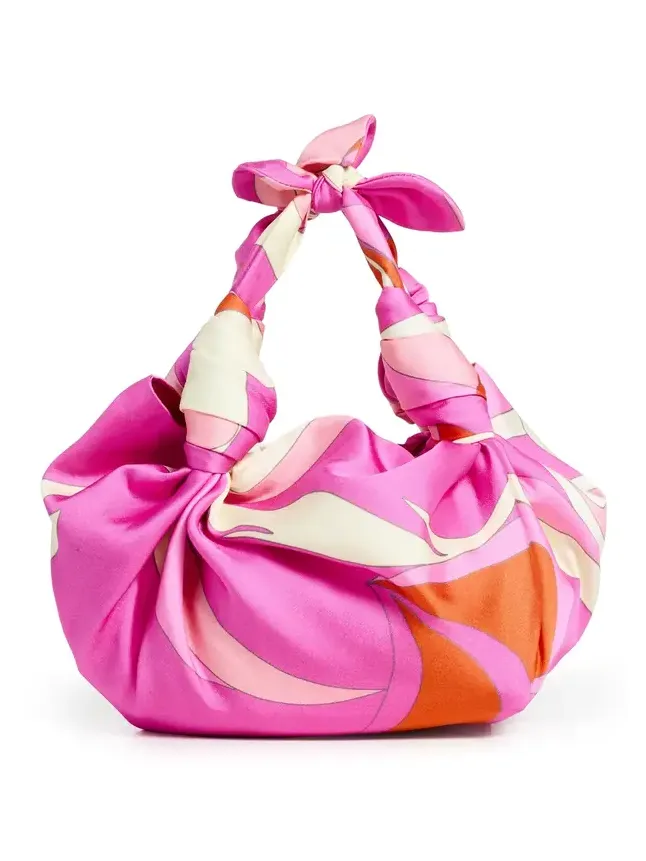 Pink Swirl Knot Bag