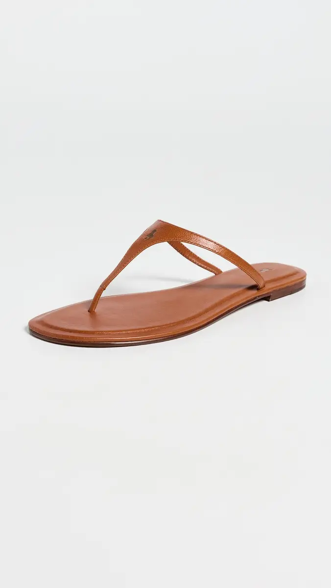 Polo Ralph Lauren Polo Play Nappa Leather Thong Sandals Cuoio | Thumbnail 5