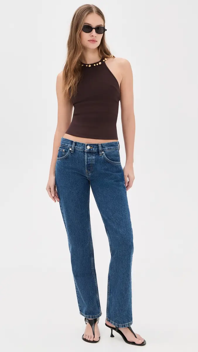 Aje Baroque Knit Tank Chocolate | Thumbnail 5