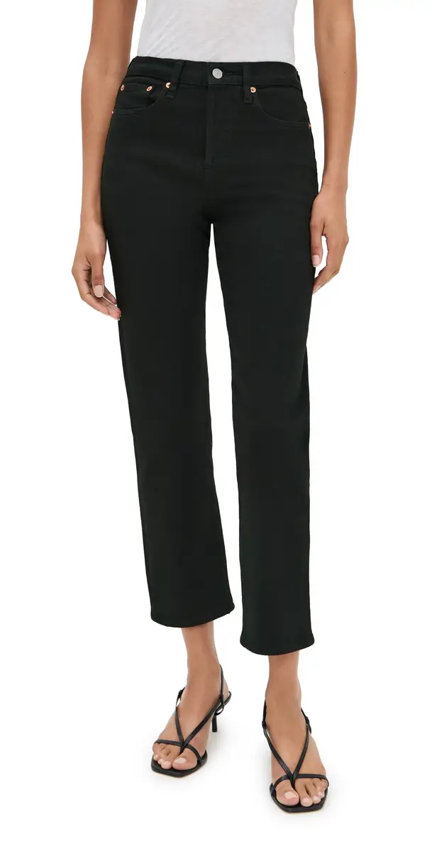Levi's Wedgie Straight Jeans Black Sprout | Image 1 Levi's Wedgie Straight Jeans Black Sprout | Image 1