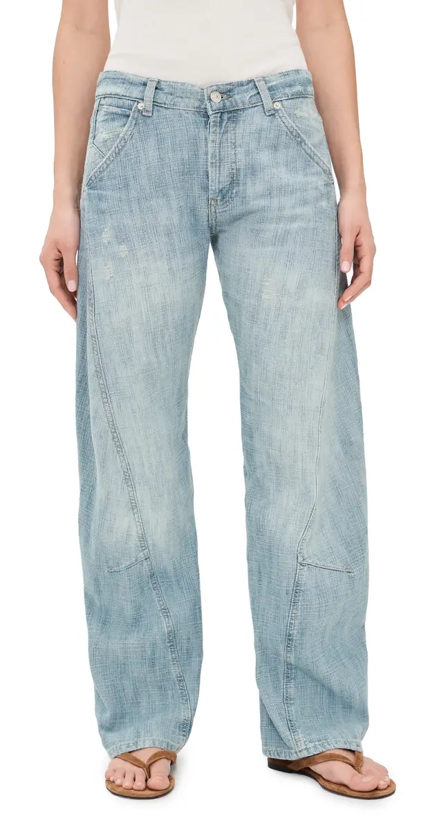 Free People Highland Low Rise Bowed Jeans Art School | Image 1 Free People Highland Low Rise Bowed Jeans Art School | Image 1