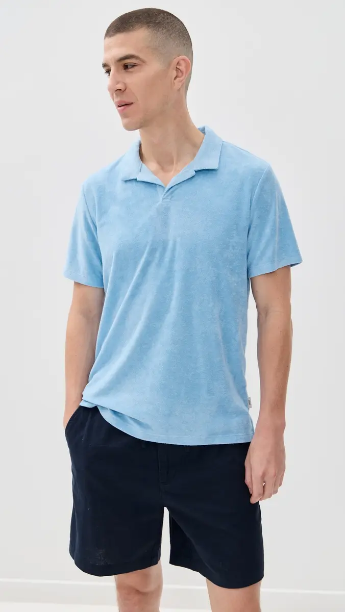 Onia Towel Terry Johnny Collar Polo | Thumbnail 2 Onia Towel Terry Johnny Collar Polo | Thumbnail 2