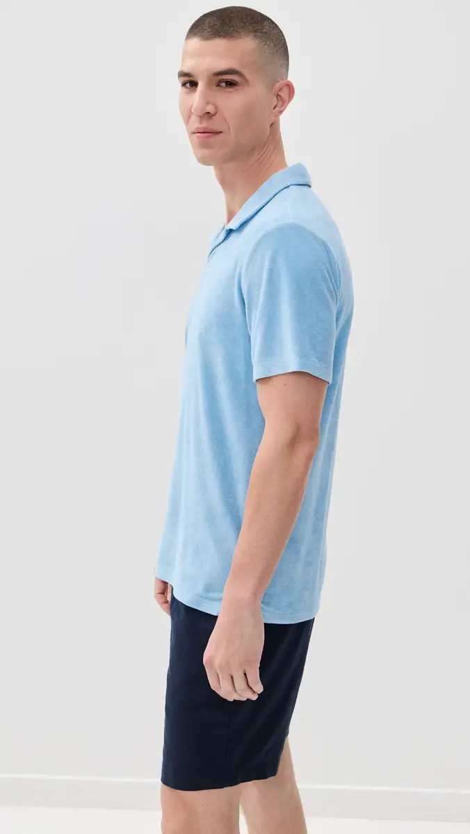 Onia Towel Terry Johnny Collar Polo | Thumbnail 4 Onia Towel Terry Johnny Collar Polo | Thumbnail 4