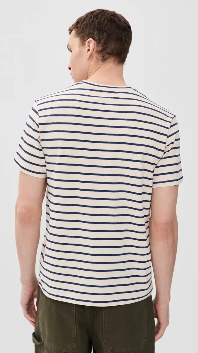 Alex Mill Standard Tee In Pablo Stripe Ivory/Navy | Thumbnail 3 Alex Mill Standard Tee In Pablo Stripe Ivory/Navy | Thumbnail 3