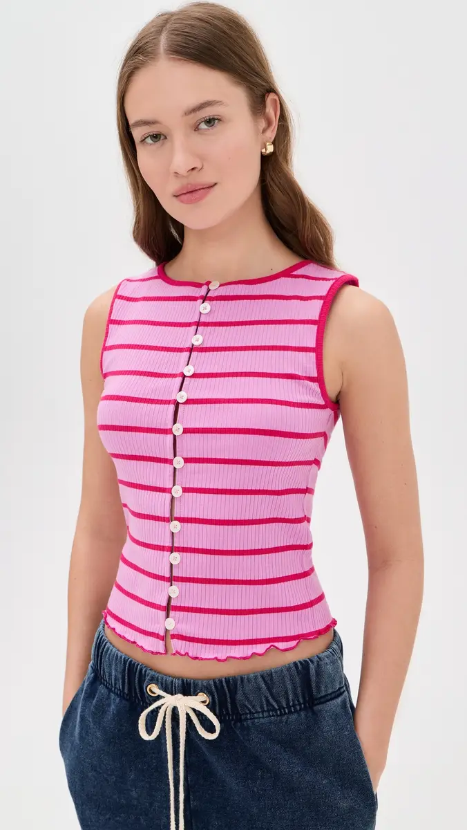 Free People Tilly Striped Tank Orchid Combo | Thumbnail 2 Free People Tilly Striped Tank Orchid Combo | Thumbnail 2