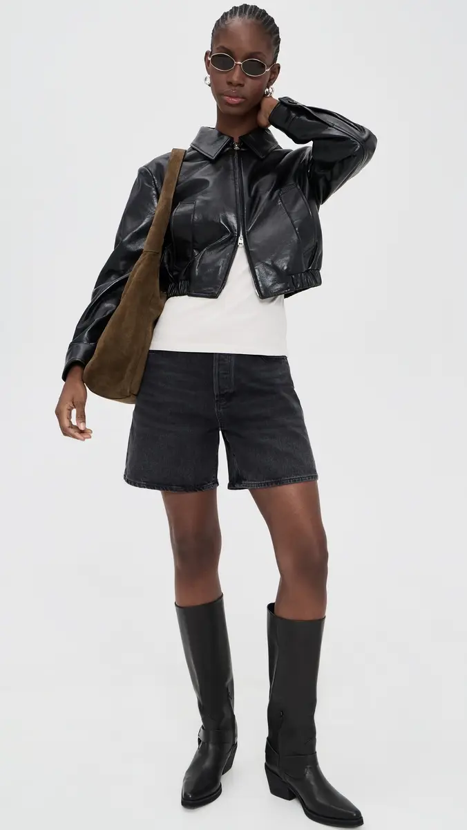 AGOLDE Nahla Cropped eather Jacket Detox | Thumbnail 5 AGOLDE Nahla Cropped eather Jacket Detox | Thumbnail 5