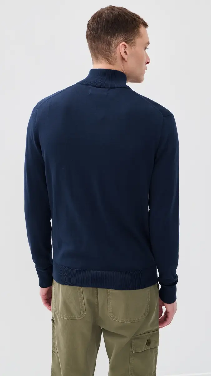Polo Ralph Lauren Original Label Cotton Jersey Half-Zip Sweater Bright Navy | Thumbnail 3 Polo Ralph Lauren Original Label Cotton Jersey Half-Zip Sweater Bright Navy | Thumbnail 3