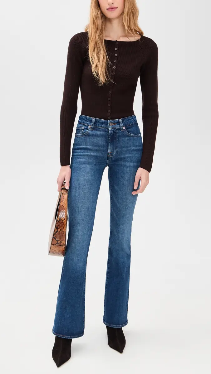 7 For All Mankind The Leggy Bootcut Jeans Moonwater | Thumbnail 5 7 For All Mankind The Leggy Bootcut Jeans Moonwater | Thumbnail 5
