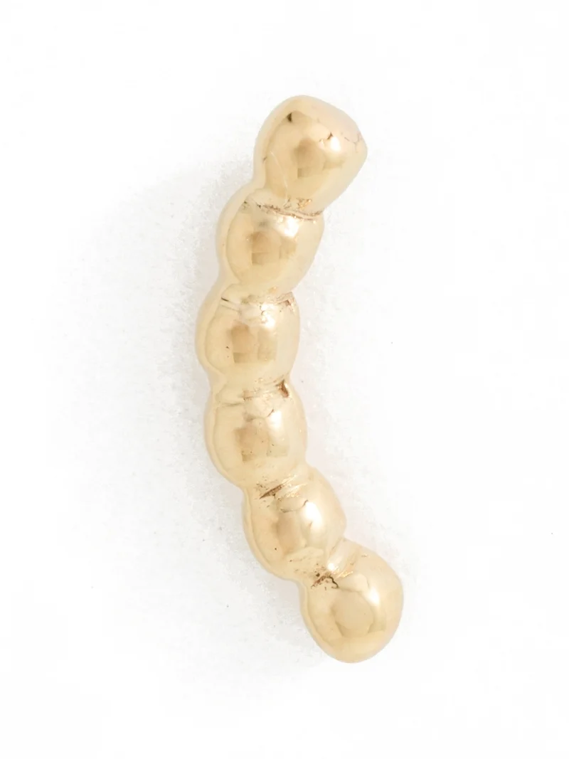 Zoë Chicco 14k Gold Bead Curved Bar Single Stud Earring