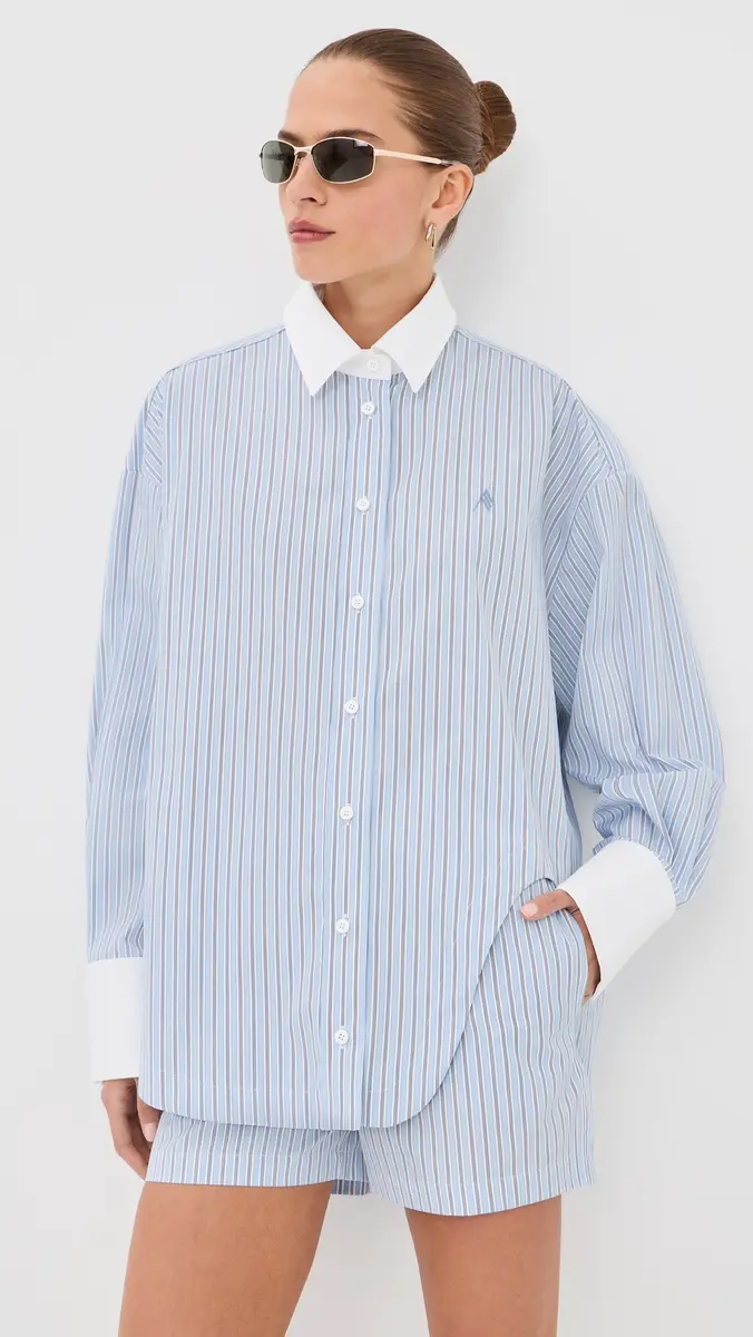 The Attico Stripe Button Down Shirt | Thumbnail 2 The Attico Stripe Button Down Shirt | Thumbnail 2