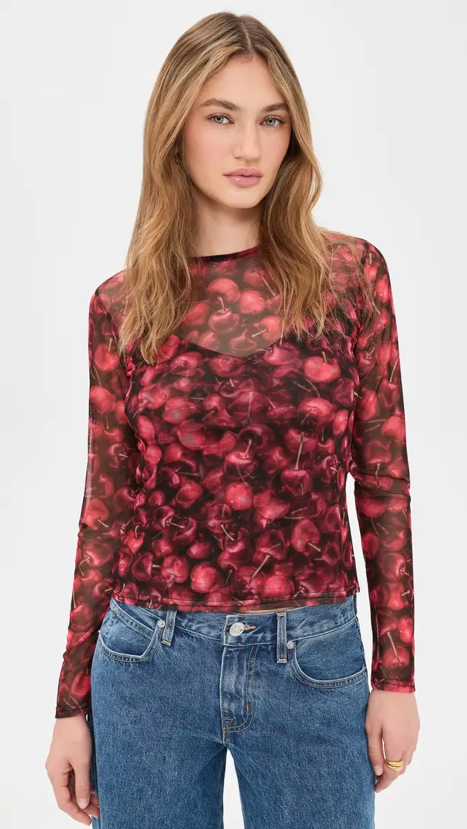 Never Fully Dressed Cherry Mesh Top | Thumbnail 3 Never Fully Dressed Cherry Mesh Top | Thumbnail 3