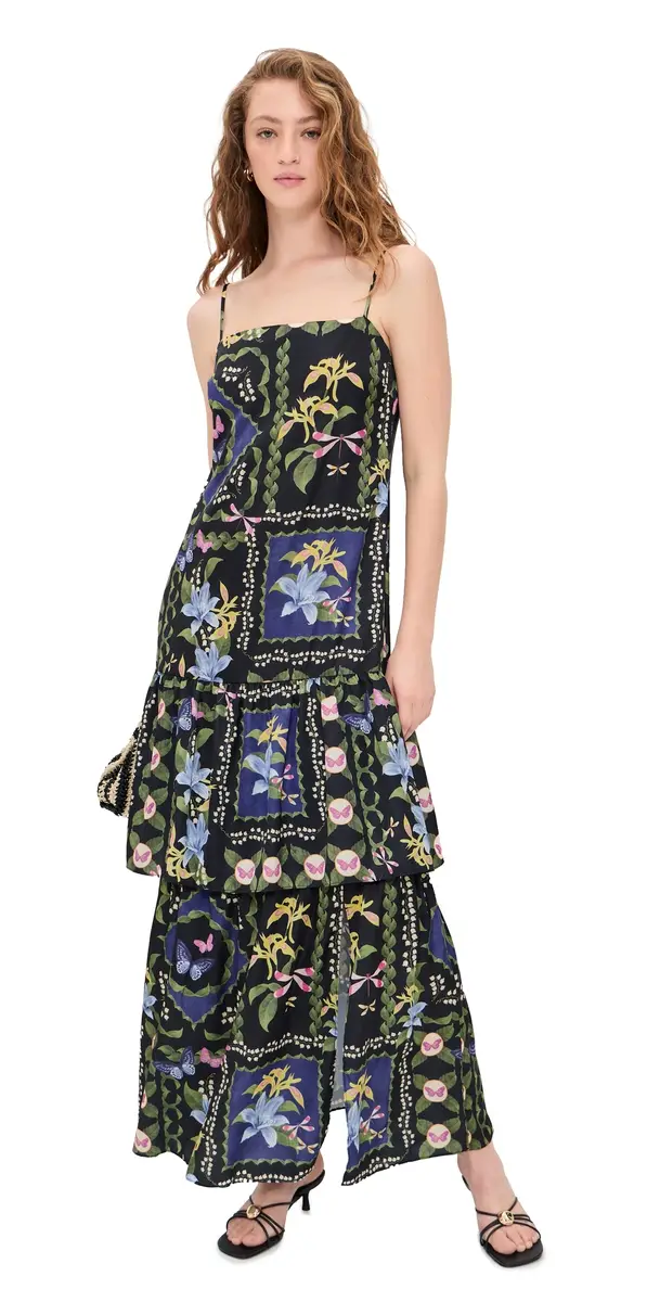 MISA Paulette Dress Patchwork Butterfly | Image 1 MISA Paulette Dress Patchwork Butterfly | Image 1