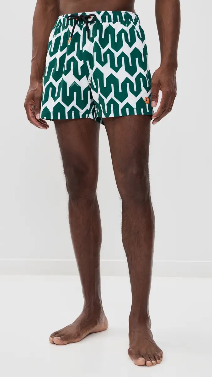 Save The Duck Ademir Swim Trunks 4 Bold Zigzag/ove The Ocean | Thumbnail 2