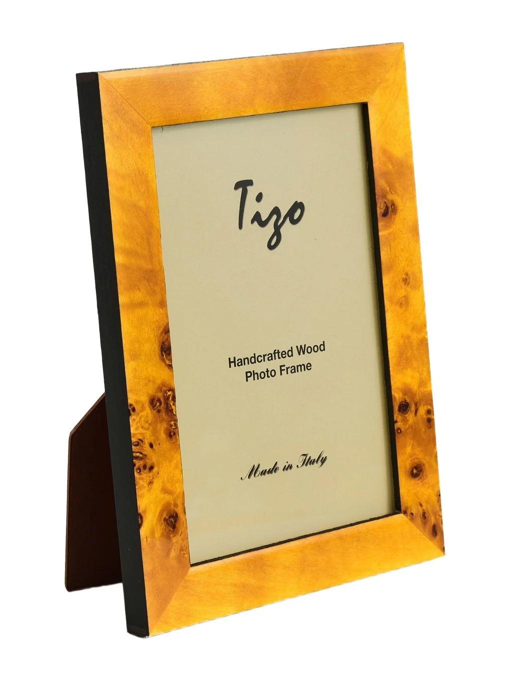 Tizo Design Italian Honey Burl Wood Frame 4x6