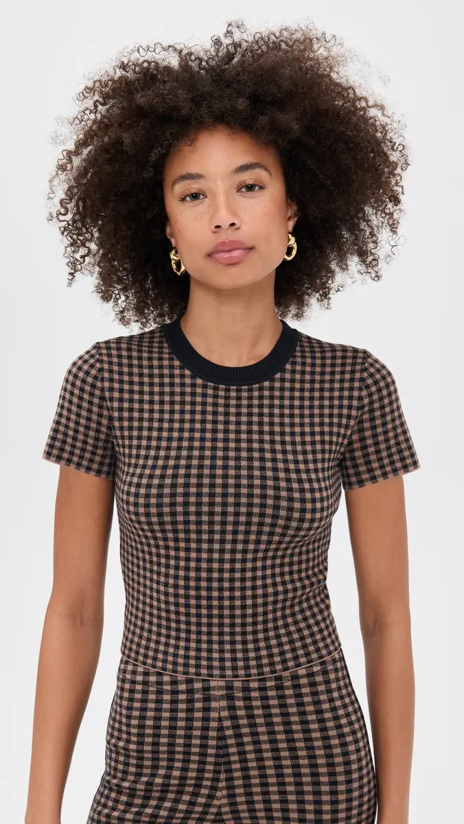 LE BOP Gingham Knit Tee | Thumbnail 2 LE BOP Gingham Knit Tee | Thumbnail 2