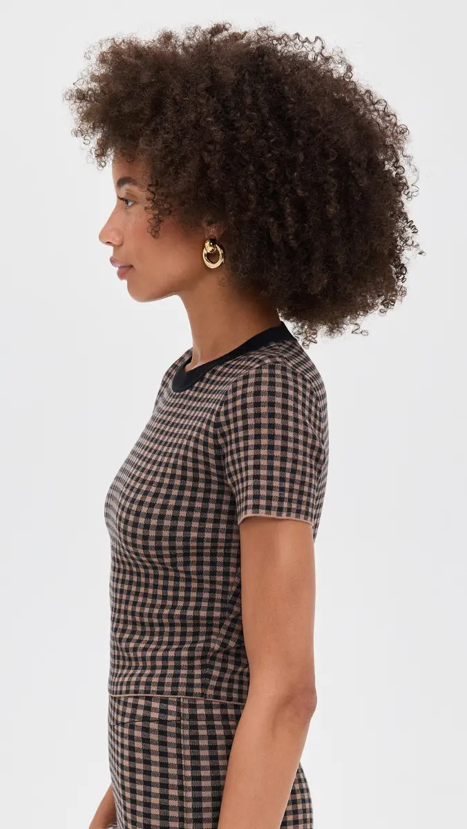 LE BOP Gingham Knit Tee | Thumbnail 4 LE BOP Gingham Knit Tee | Thumbnail 4