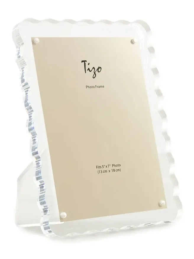 Tizo Design Lucite Frame Wave Design Clear 5x7