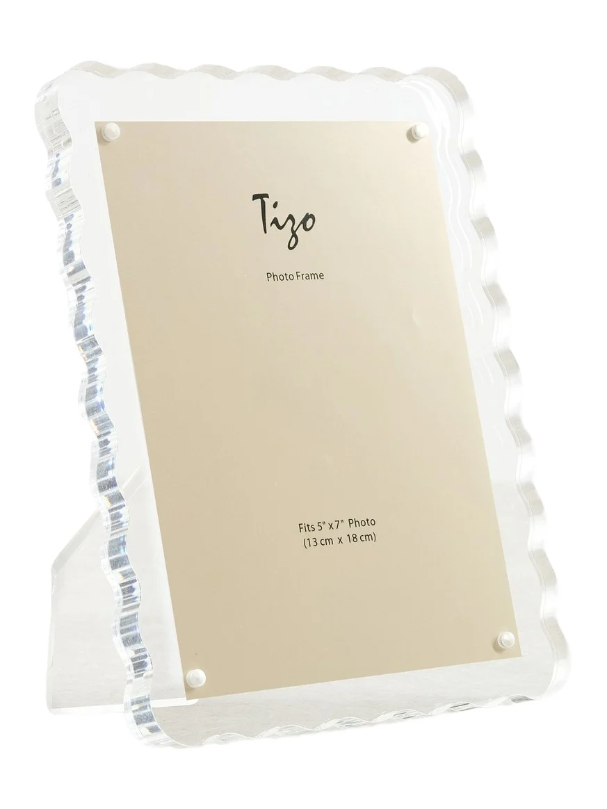 Tizo Design Lucite Frame Wave Design Clear 5x7