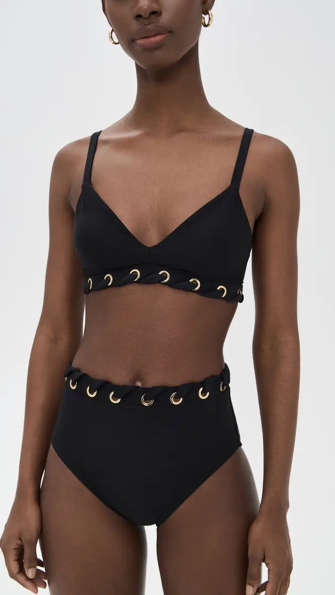 Stylest DreamSculpt Grommet High Waisted Bikini Bottoms | Thumbnail 4