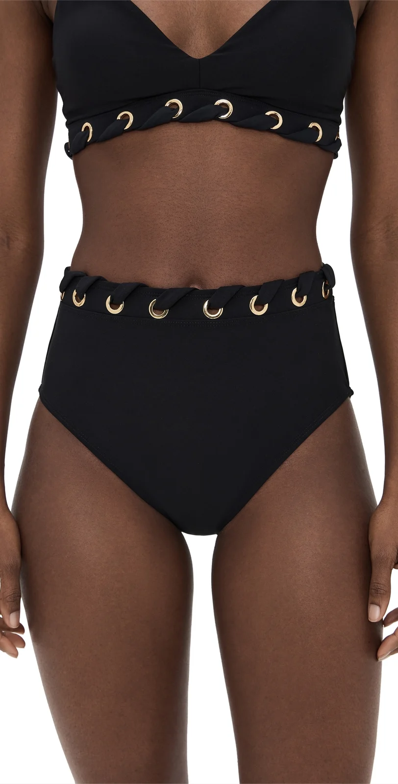 Stylest DreamSculpt Grommet High Waisted Bikini Bottoms