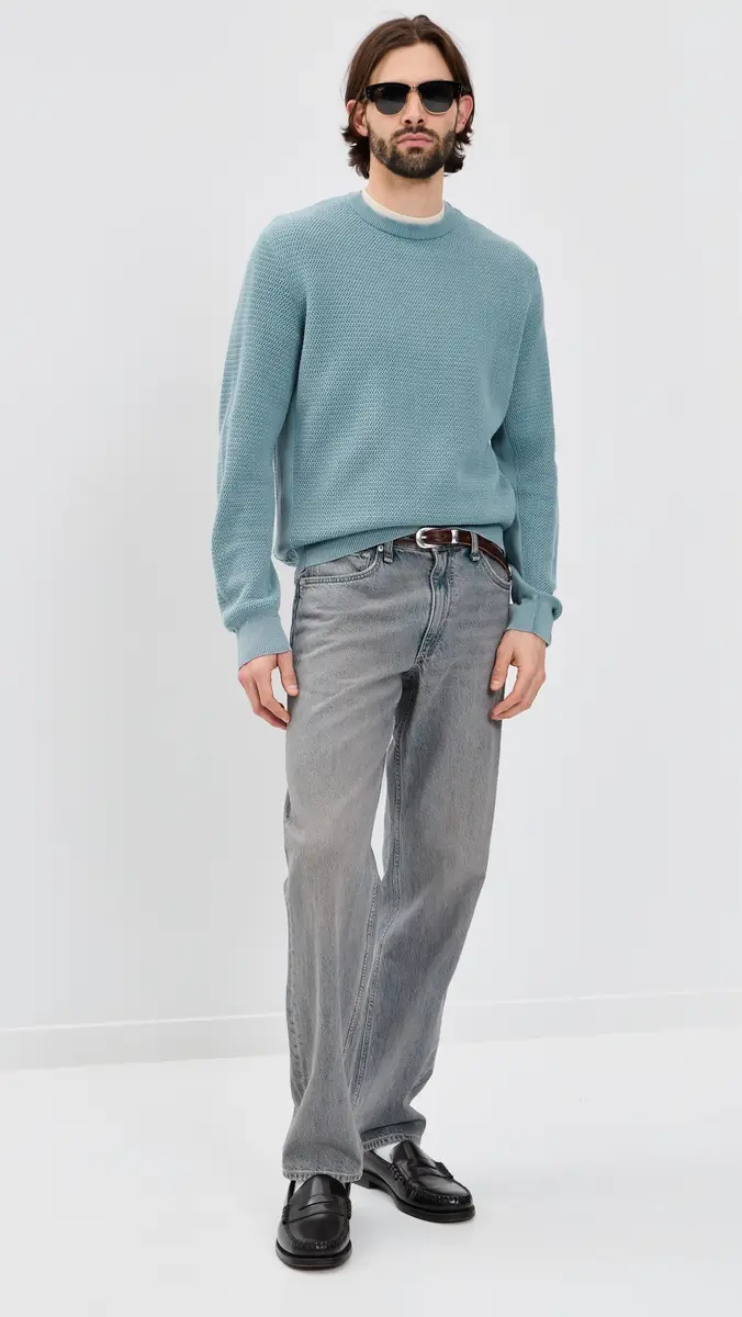 rag & bone Caden Washed Crew Sweater Fogbl | Thumbnail 5 rag & bone Caden Washed Crew Sweater Fogbl | Thumbnail 5