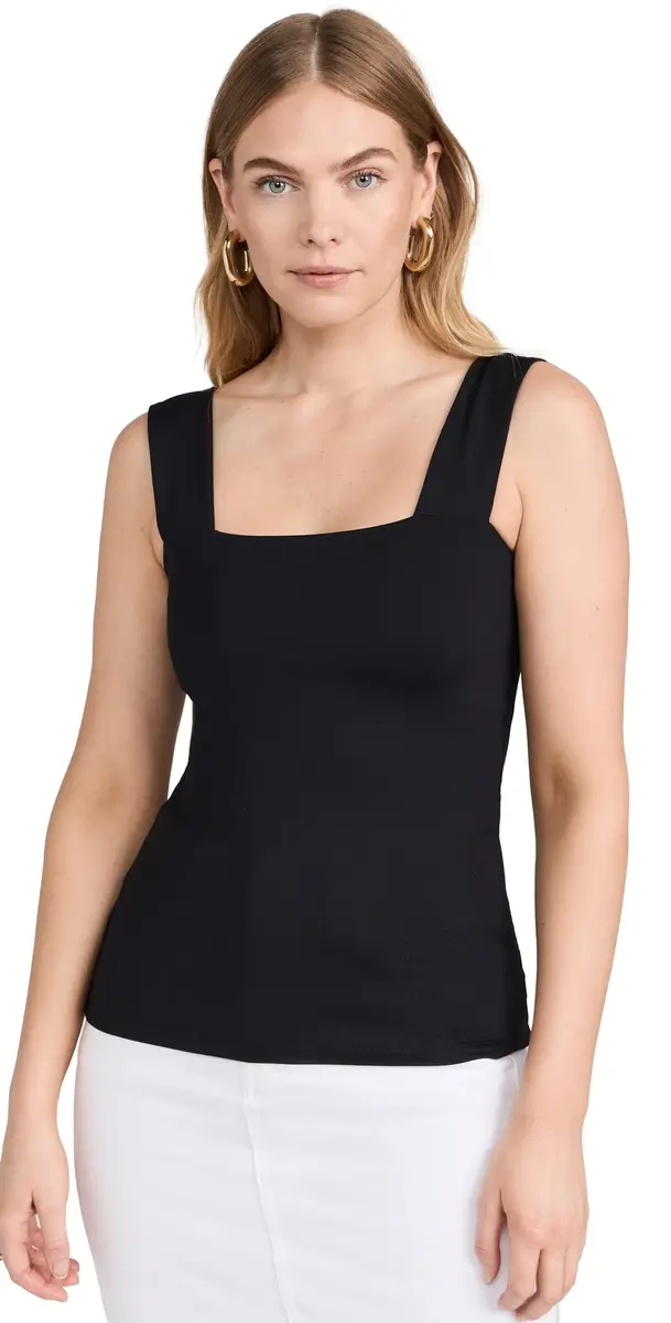 Susana Monaco Wide Strap Tank Top Black | Image 1 Susana Monaco Wide Strap Tank Top Black | Image 1