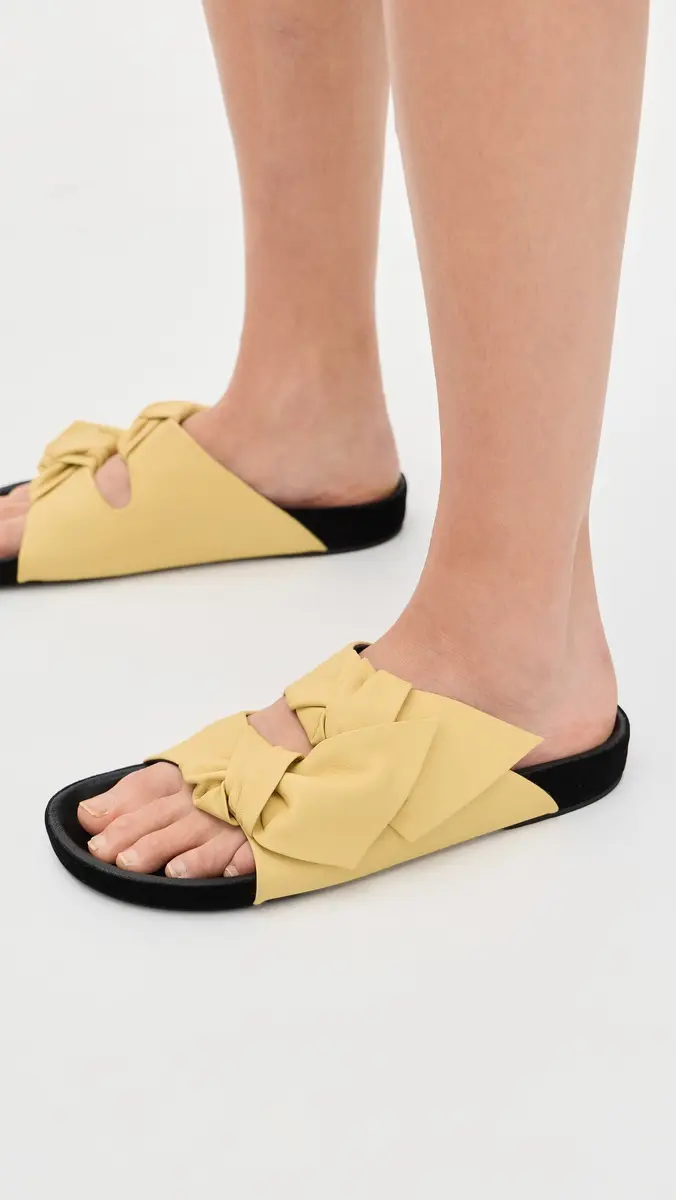 Isabel Marant Lennyo Bow Sandals Butter | Thumbnail 3