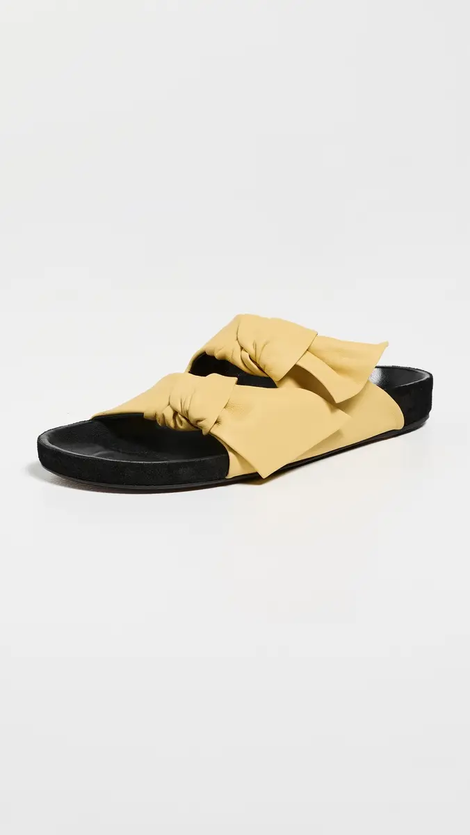 Isabel Marant Lennyo Bow Sandals Butter | Thumbnail 5