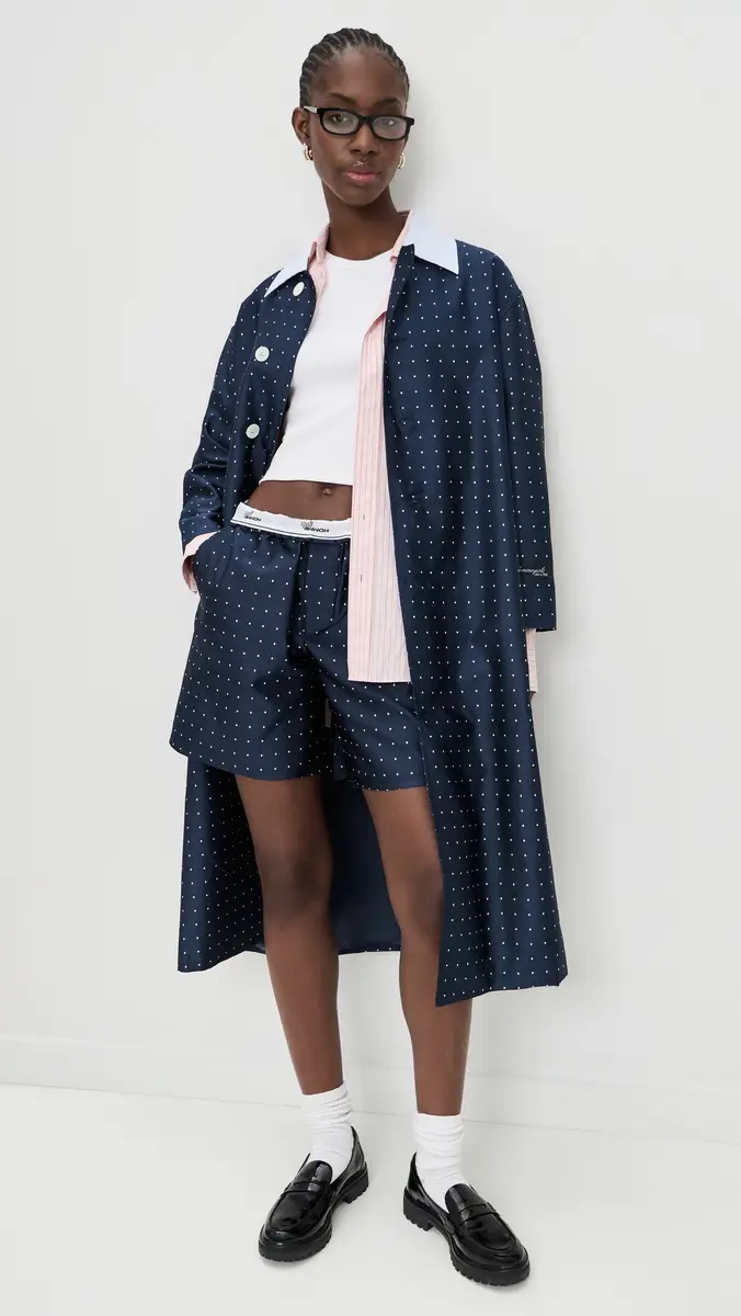 HOMMEGIRLS Long Boxer Shorts Navy Polka Dot | Thumbnail 5 HOMMEGIRLS Long Boxer Shorts Navy Polka Dot | Thumbnail 5