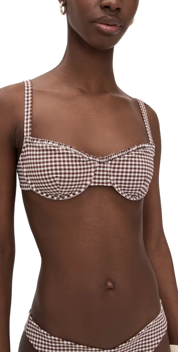Onia Marilyn Bikini Top Cappuccino/Egret | Image 1 Onia Marilyn Bikini Top Cappuccino/Egret | Image 1
