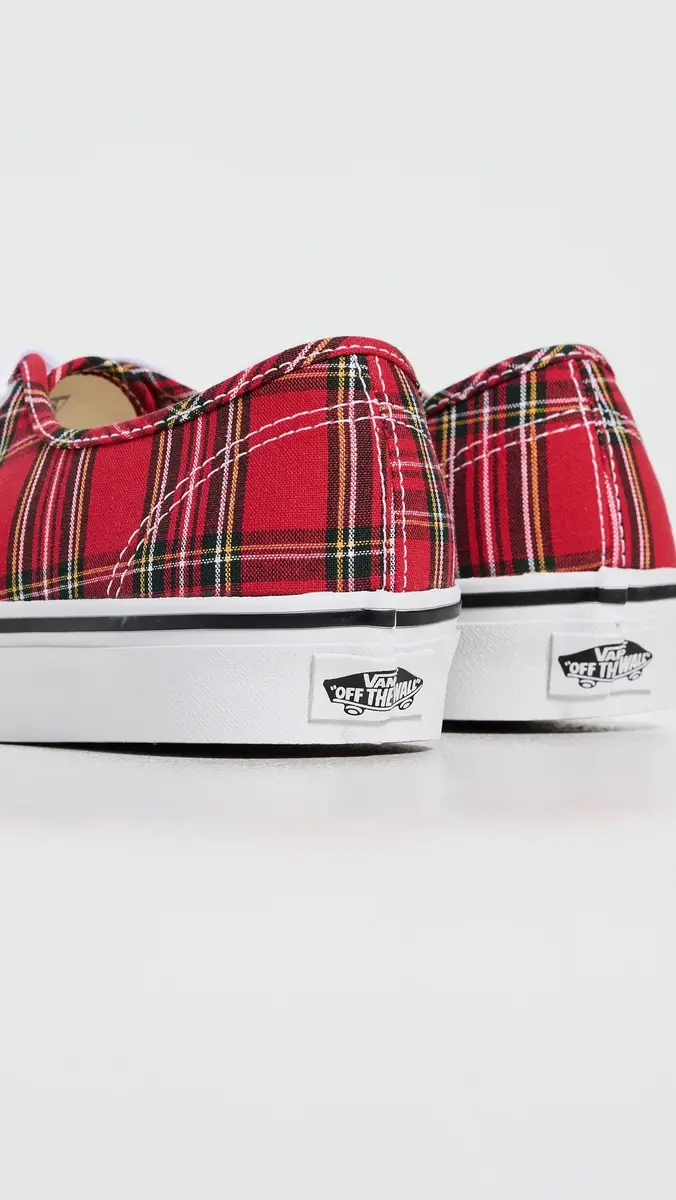 Vans Authentic Sneakers Plaid Red | Thumbnail 4