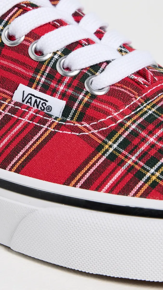 Vans Authentic Sneakers Plaid Red | Thumbnail 6