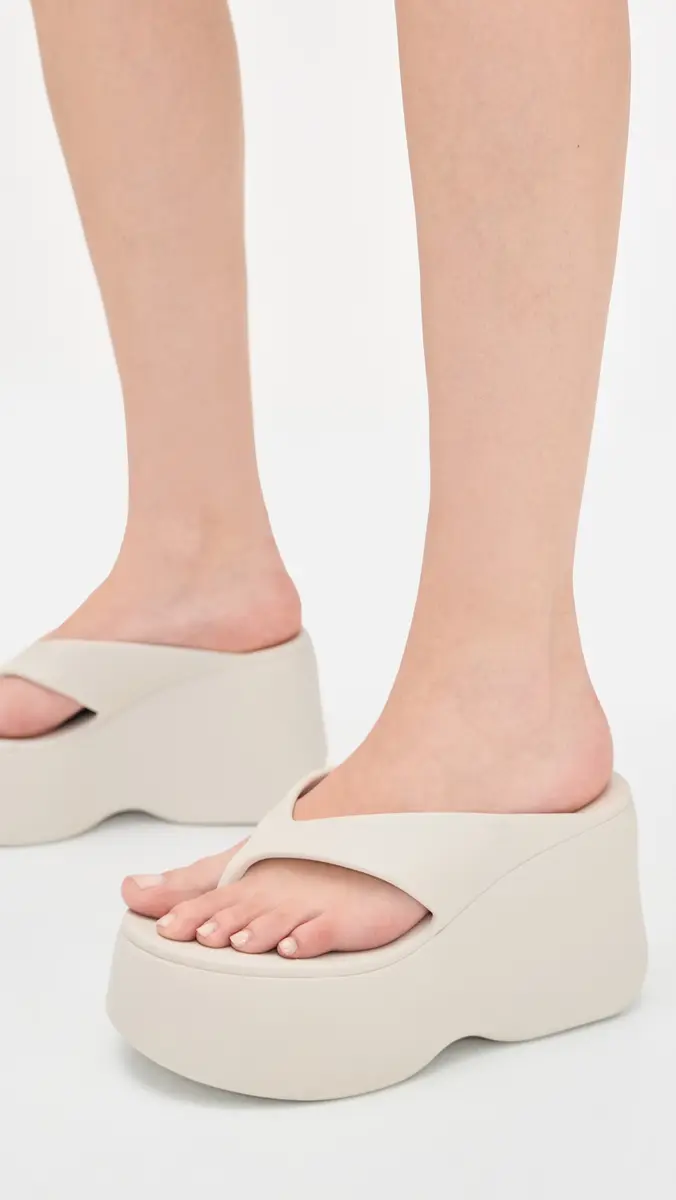Melissa Free Thong Wedges Light Beige | Thumbnail 3 Melissa Free Thong Wedges Light Beige | Thumbnail 3