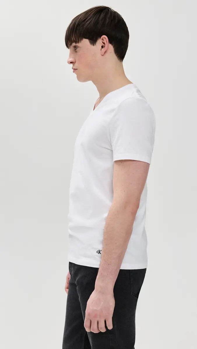 Calvin Klein Underwear Cotton Classic 3-Pack V Neck T-Shirt White | Thumbnail 5 Calvin Klein Underwear Cotton Classic 3-Pack V Neck T-Shirt White | Thumbnail 5