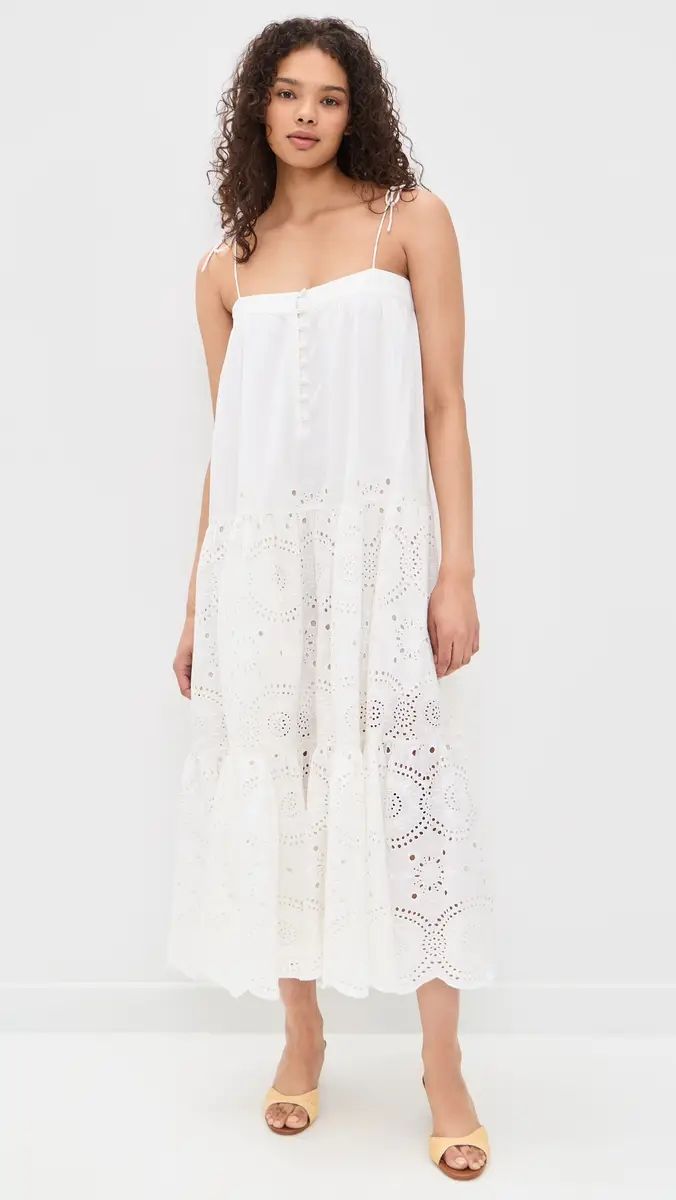 Marea Camille Dress White Eyelet | Thumbnail 2 Marea Camille Dress White Eyelet | Thumbnail 2