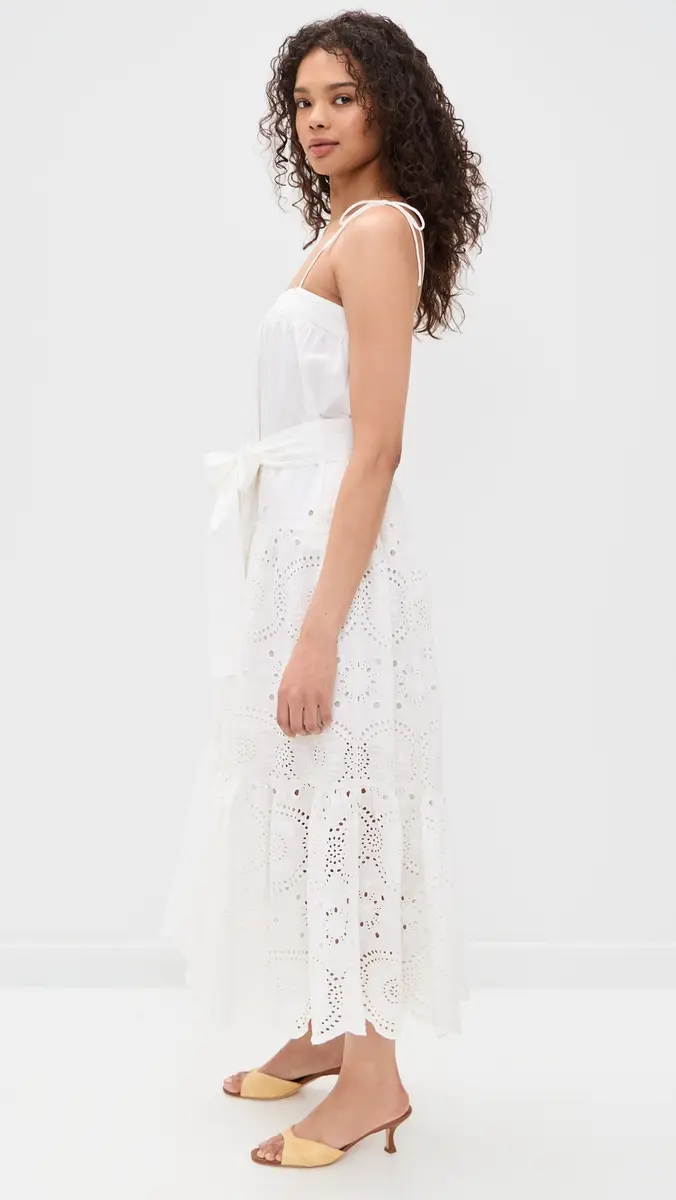Marea Camille Dress White Eyelet | Thumbnail 4 Marea Camille Dress White Eyelet | Thumbnail 4